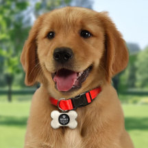 犬モダンパーソナライズされた名（白黒）