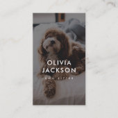 犬モダンミニマル調教師ドッグシッター 名刺 (正面)