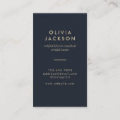 犬モダンミニマル調教師ペットシッター 名刺 (裏面)