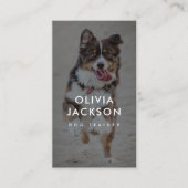 犬モダンミニマル調教師ペットシッターQRコード 名刺 (正面)