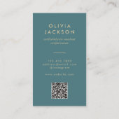 犬モダンミニマル調教師ペットシッターQRコード 名刺 (裏面)