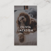 犬モダンミニマル調教師ペットシッターQRコード 名刺 (正面)