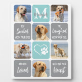 犬モダンメモリアルペットロスカスタム写真カラフル フォトプラーク (正面)