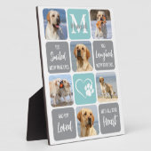 犬モダンメモリアルペットロスカスタム写真カラフル フォトプラーク (側面)