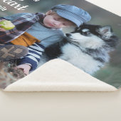 犬モダン好きパーソナライズされたのペット写真 シェルパブランケット (3/4)