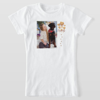 犬モダン好き独身の写真Tシャツ Tシャツ