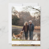 犬モダン家族フォトバレンタインデー シーズンカード (正面)