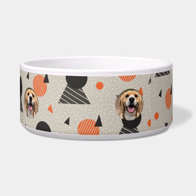 犬モダン恋人ギフトモノグラムの名前をカスタムする犬 ボウル (右)