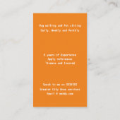 犬モダン歩くペット着座名刺 名刺 (裏面)