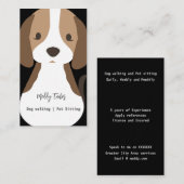 犬モダン歩くペット着座名刺 名刺 (正面/裏面)