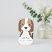 犬モダン歩くペット着座名刺 名刺 (スタンド正面)