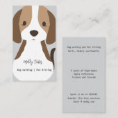 犬モダン歩くペット着座名刺 名刺 (正面/裏面)