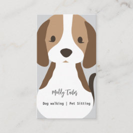 犬モダン歩くペット着座名刺 名刺