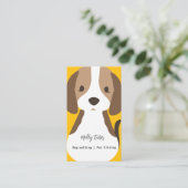 犬モダン歩くペット着座名刺 名刺 (スタンド正面)