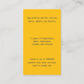 犬モダン歩くペット着座名刺 名刺 (裏面)