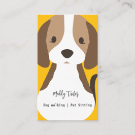 犬モダン歩くペット着座名刺 名刺
