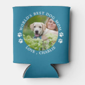犬モダン母かわいパーソナライズされたペット写真 缶クーラー (正面)