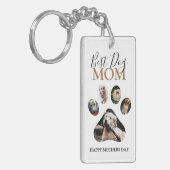 犬モダン母 |写真のコラージュ キーホルダー (正面左)