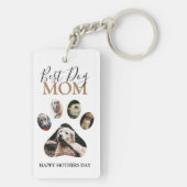 犬モダン母 |写真のコラージュ キーホルダー (裏面)