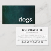 犬モダン。ロイヤリティパンチカード 名刺 (正面/裏面)