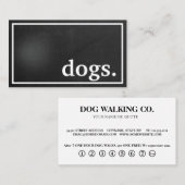 犬モダン。ロイヤリティパンチカード 名刺 (正面/裏面)