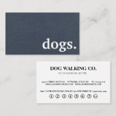 犬モダン。ロイヤリティパンチカード 名刺 (正面/裏面)