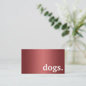 犬モダン。ロイヤリティパンチカード 名刺 (スタンド正面)