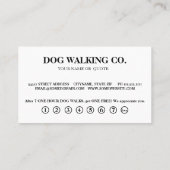 犬モダン。ロイヤリティパンチカード 名刺 (裏面)