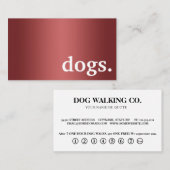 犬モダン。ロイヤリティパンチカード 名刺 (正面/裏面)