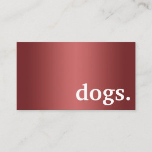 犬モダン。ロイヤリティパンチカード 名刺