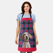 犬ユニークの母と子犬を愛する人たちへのかわいい贈り物 エプロン (着用した状態)