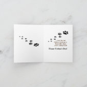 犬ユーモアのあるからの父の日札 カード (内部)