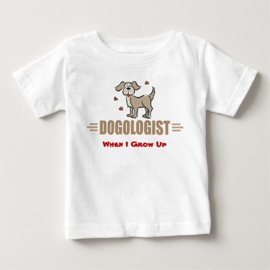 犬ユーモアのある好き ベビーTシャツ (正面)