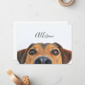 犬ユーモアのある ノートカード (正面/裏面インサイチュ)