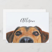 犬ユーモアのある ノートカード (正面/裏面)