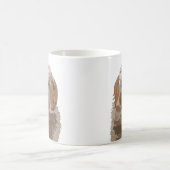 犬ラブラドールかわいい犬のデザイン コーヒーマグカップ (中央)