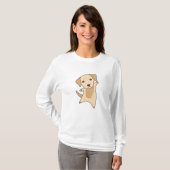犬ラブラドールリトリバーカワイドッグ子供へ Tシャツ (正面フル)