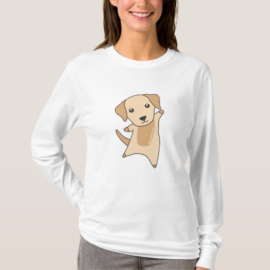 犬ラブラドールリトリバーカワイドッグ子供へ Tシャツ (正面)