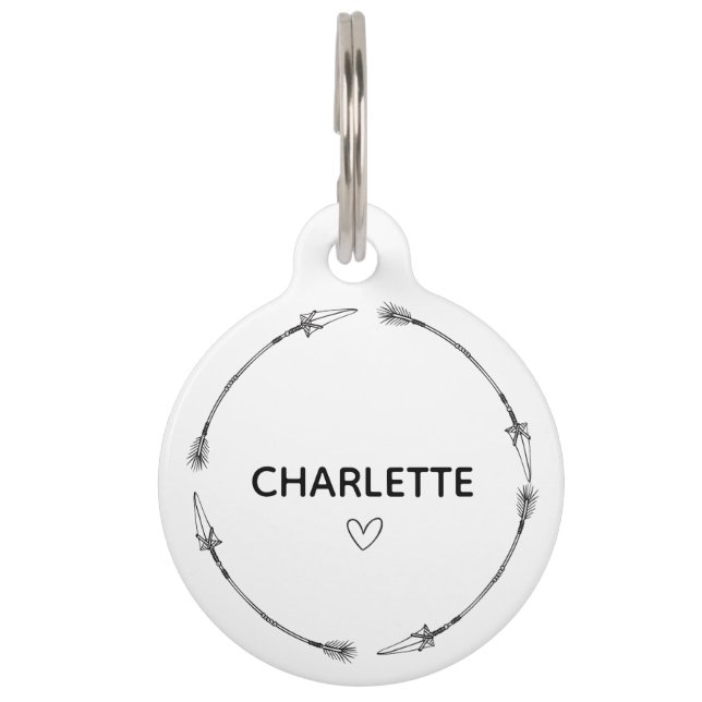 犬ラベルドッグカラーラベルパーソナライズされたキャットラベルカスタム ペット　ネームタグ (正面)