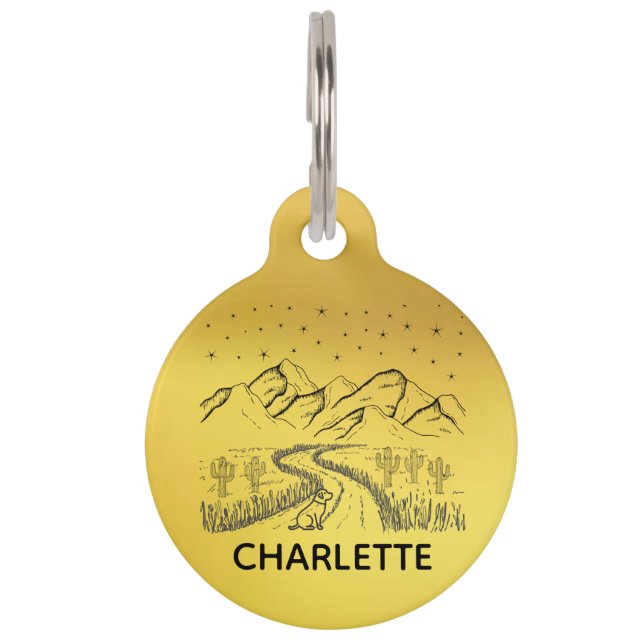 犬ラベルドッグカラーラベルパーソナライズされたキャットラベルカスタム ペット　ネームタグ (正面)