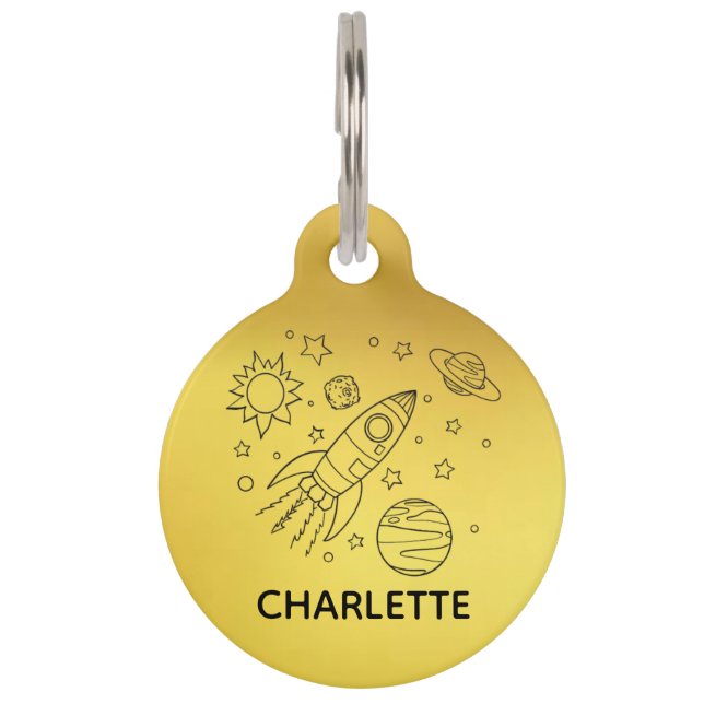 犬ラベルドッグカラーラベルパーソナライズされたキャットラベルカスタム ペット　ネームタグ (正面)