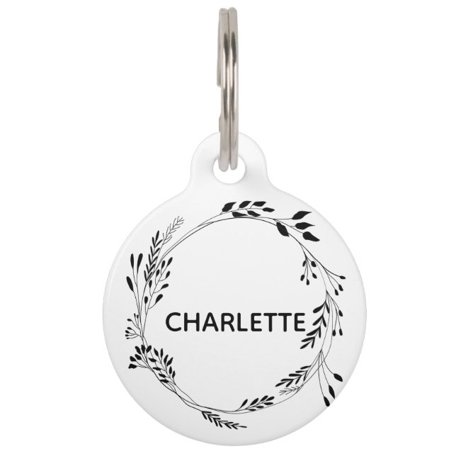 犬ラベルドッグカラーラベルパーソナライズされたキャットラベルカスタム ペット　ネームタグ (正面)