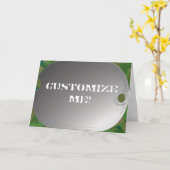 犬ラベル迷彩柄スタイル カード (黄色い花)