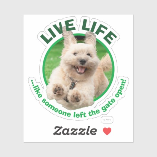 犬ランニングの庭 シール (シート)