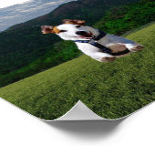 犬ランニングの自由 – 自分の文字を追加 ポスター (角)