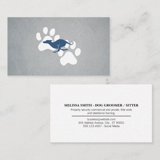 犬ランニングの | Paws 名刺 (正面/裏面)