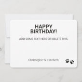 犬リラックスのハッピーバースデーカードのように カード (裏面)