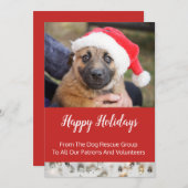 犬レスキューグループのホリデービジネス シーズンカード (正面/裏面)