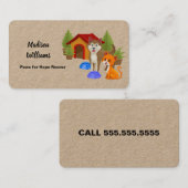 犬レスキュー犬歩く 名刺 (正面/裏面)