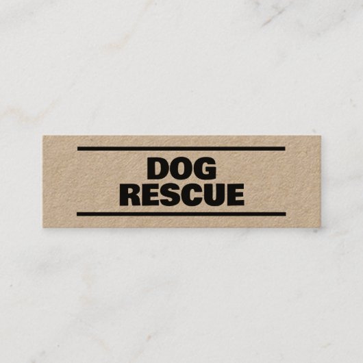 犬レスキュー筏 スキニー名刺 (正面)